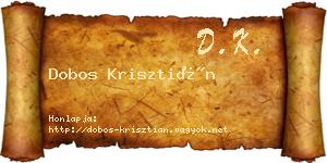 Dobos Krisztián névjegykártya